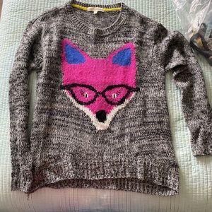 Rewind fox with glasses sweater